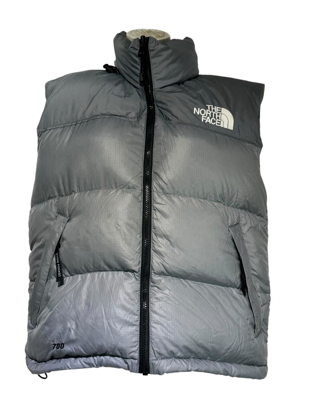 The North Face Women’s Size XS 700 Fill Goose Down Puffer Vest Gray Packable